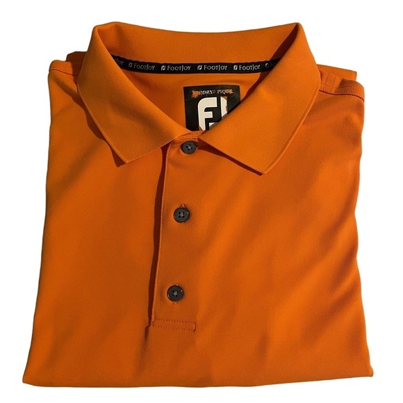 FootJoy   Orange Short Sleeve Golf Polo Shirt Men's XL - Picture 1 of 5
